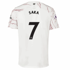 Arsenal Bukayo Saka 7 Venkovní Fotbalové Dresy 2020 21 - Krátký Rukáv