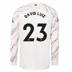 Arsenal David Luiz 23 Venkovní Fotbalové Dresy 2020 21 - Dlouhý Rukáv