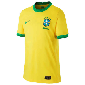 Brazílie Domácí Fotbalové Dresy 20-21 - Krátký Rukáv