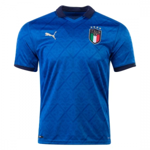 Itálie Domácí Fotbalové Dresy 20-21 - Krátký Rukáv