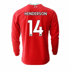 Liverpool Jordan Henderson 14 Domácí Fotbalové Dresy 2020 21 - Dlouhý Rukáv