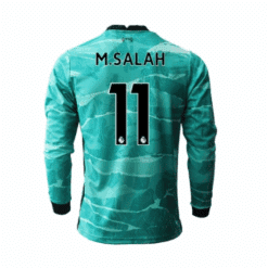 Liverpool Mohamed Salah 11 Venkovní Fotbalové Dresy 2020 21 - Dlouhý Rukáv