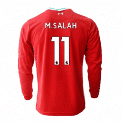 Liverpool Mohamed Salah 11 Domácí Fotbalové Dresy 2020 21 - Dlouhý Rukáv