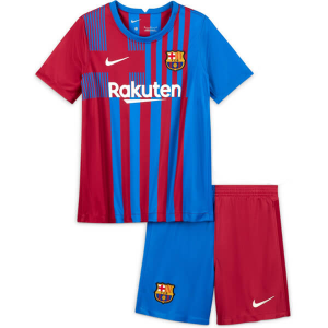 FC Barcelona Dětské Domácí Dres Komplet 2021/22 - Krátký Rukáv