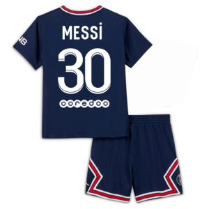 Paris Saint-Germain Lionel Messi 30 Dětské Domácí Dres Komplet 2021 2022 - Krátký Rukáv