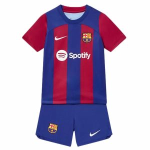 FC Barcelona Dětské Domácí Dres Komplet 2023 2024 – Krátký Ruká
