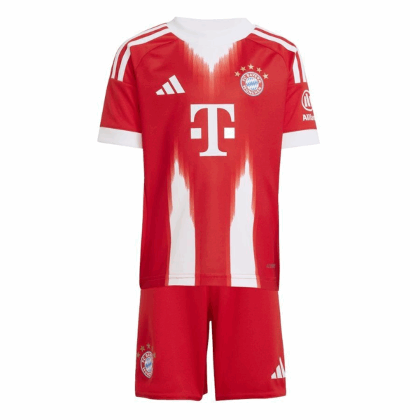 FC Bayern München Dětské Domácí Dres Komplet 2025/26 – Krátký Rukáv